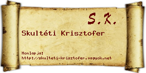Skultéti Krisztofer névjegykártya